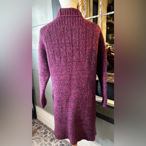 Free People Runway Cable Knit Sweater Dress Burgundy Size S - Picture 5 of 8